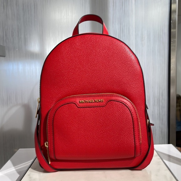 Michael Kors Jaycee Medium Pebbled Leather Backpack
Bright Red
NWT - Picture 8 of 16